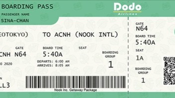 Dodo Airlines Flugticket Animal Crossing New Horizons Willkommen Im Ac Cafe